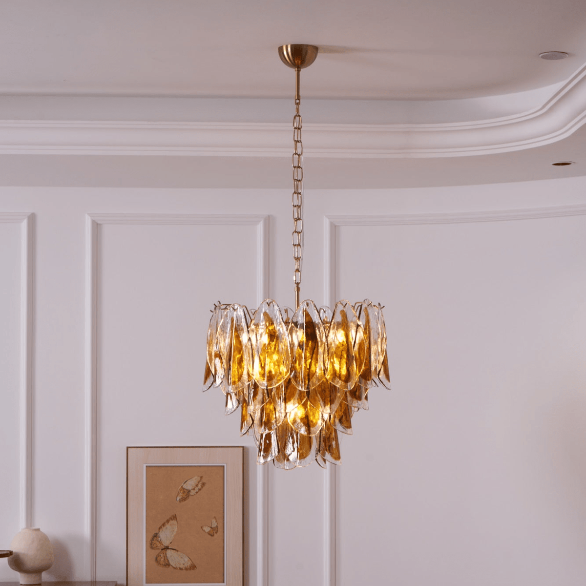 Ravensorie Glass Chandelier-Moonnatur