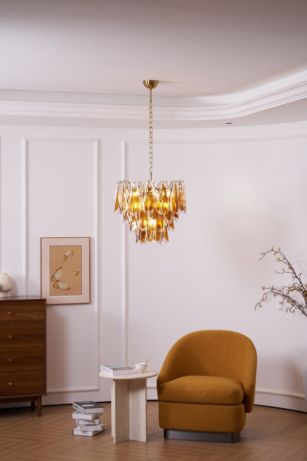 Ravensorie Glass Chandelier-Moonnatur