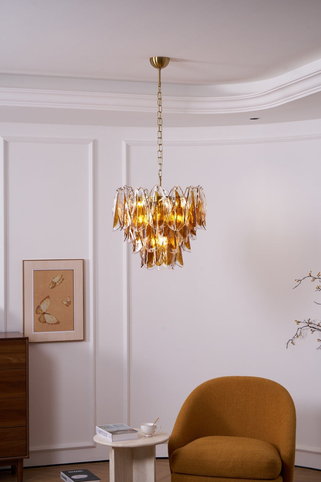 Ravensorie Glass Chandelier-Moonnatur