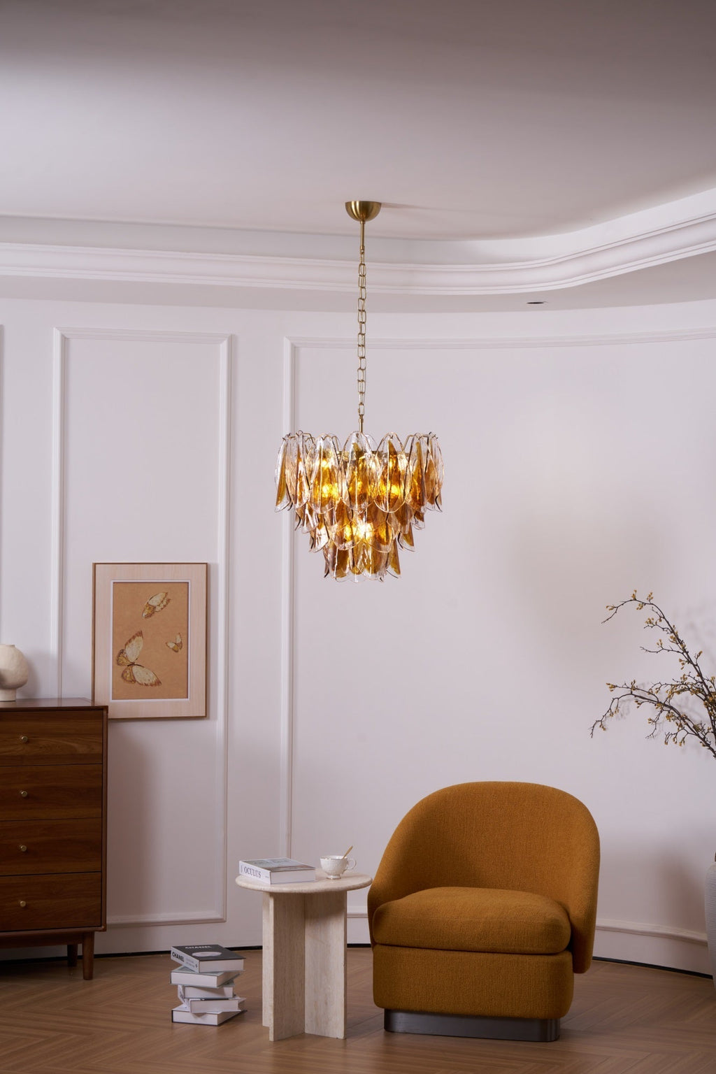 Ravensorie Glass Chandelier-Moonnatur