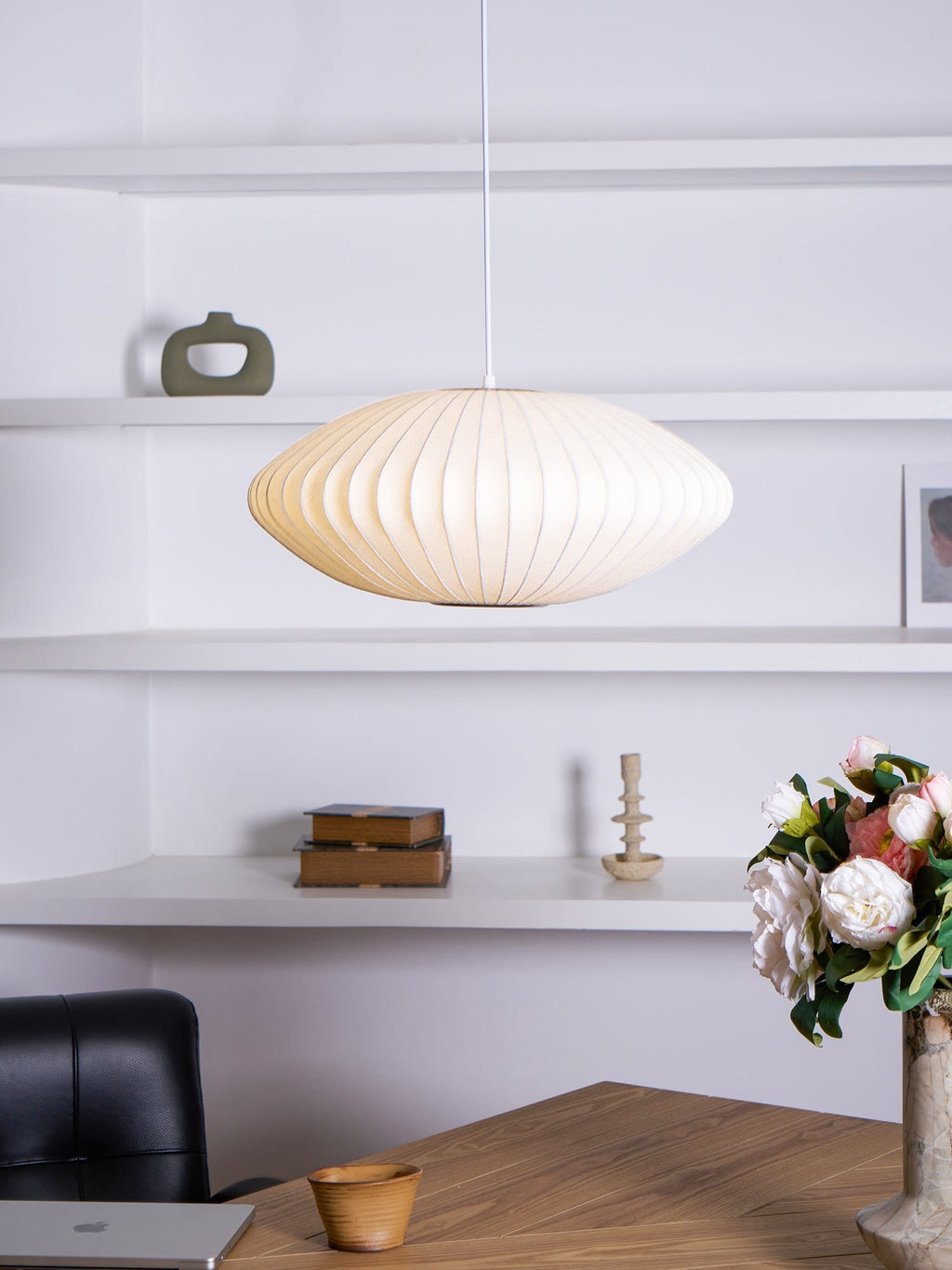 Cedrlyn Faux Silk Pendant Light-Moonnatur