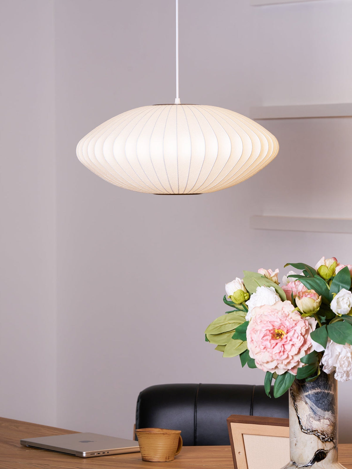 Cedrlyn Faux Silk Pendant Light-Moonnatur