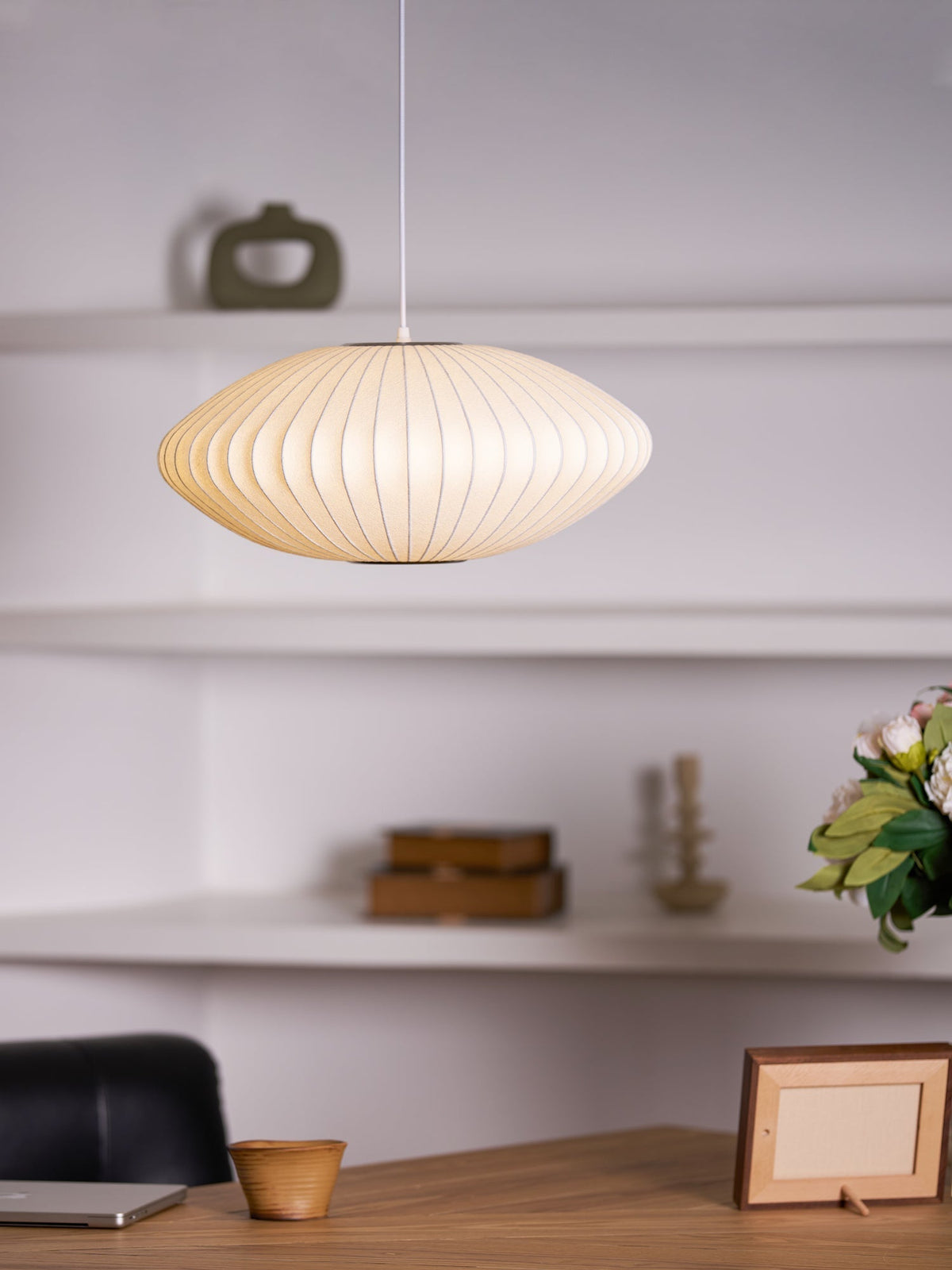 Cedrlyn Faux Silk Pendant Light-Moonnatur