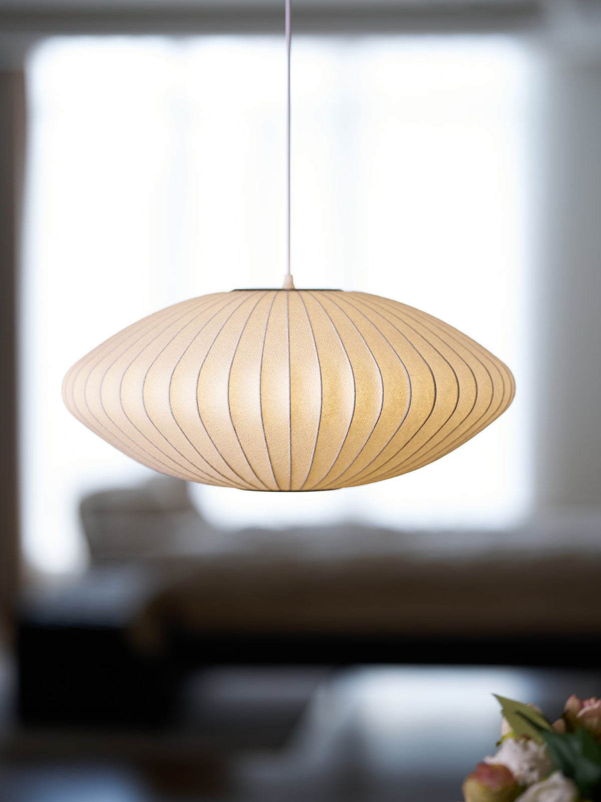 Cedrlyn Faux Silk Pendant Light-Moonnatur