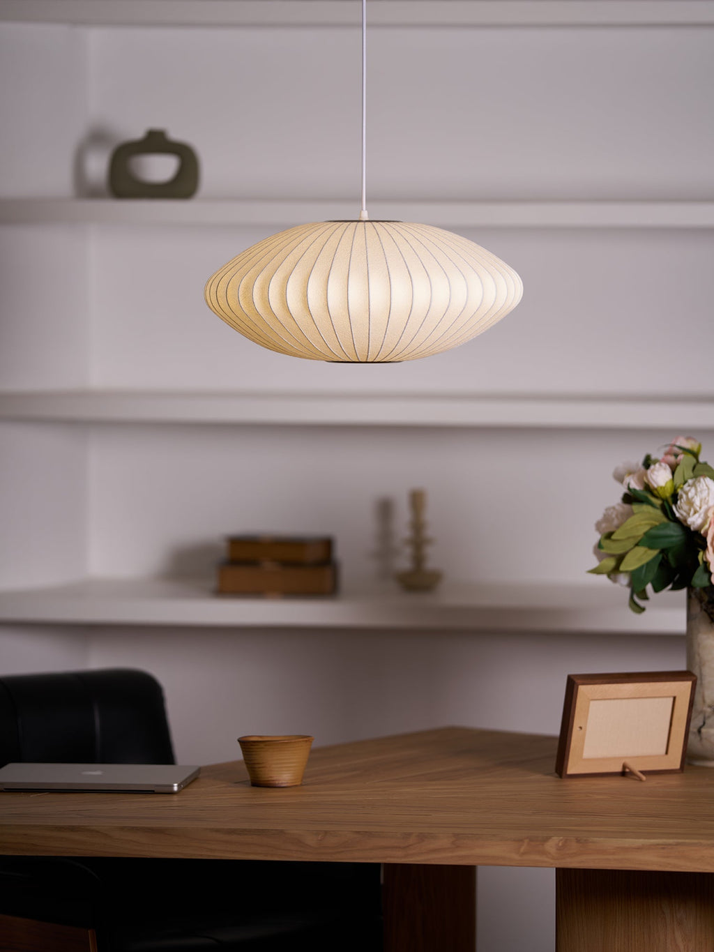 Cedrlyn Faux Silk Pendant Light-Moonnatur