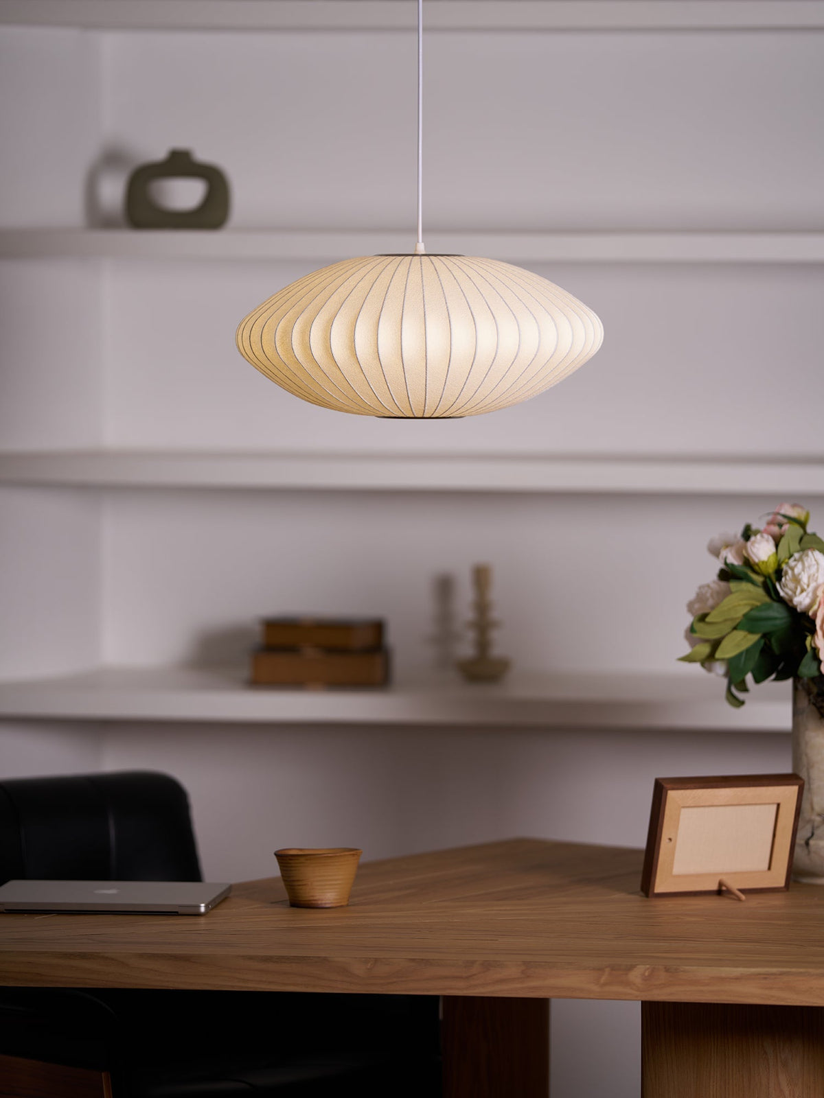 Cedrlyn Faux Silk Pendant Light-Moonnatur