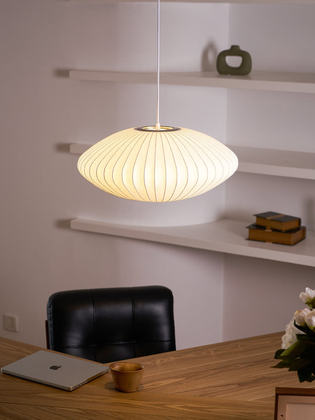 Cedrlyn Faux Silk Pendant Light-Moonnatur