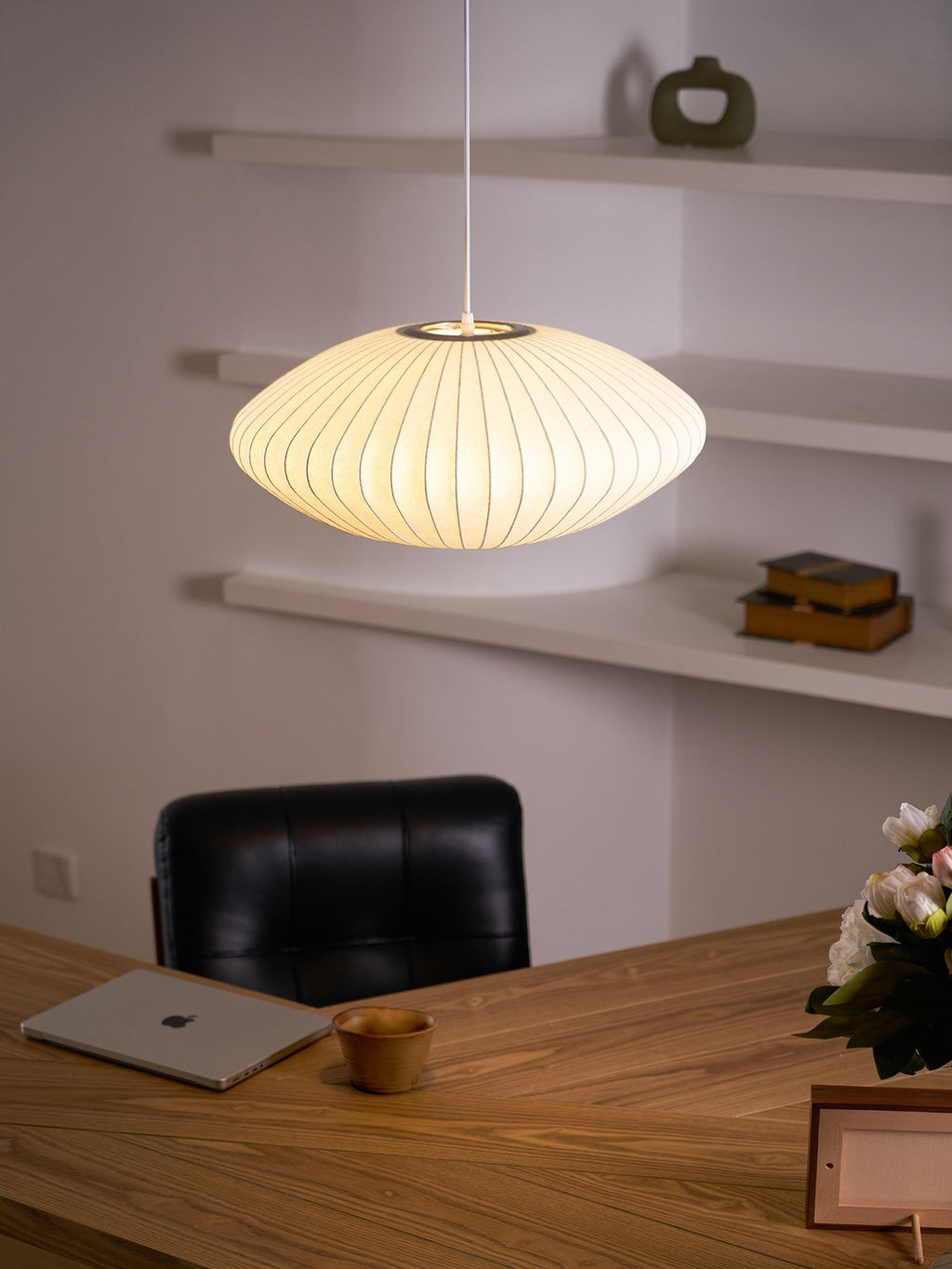 Cedrlyn Faux Silk Pendant Light-Moonnatur