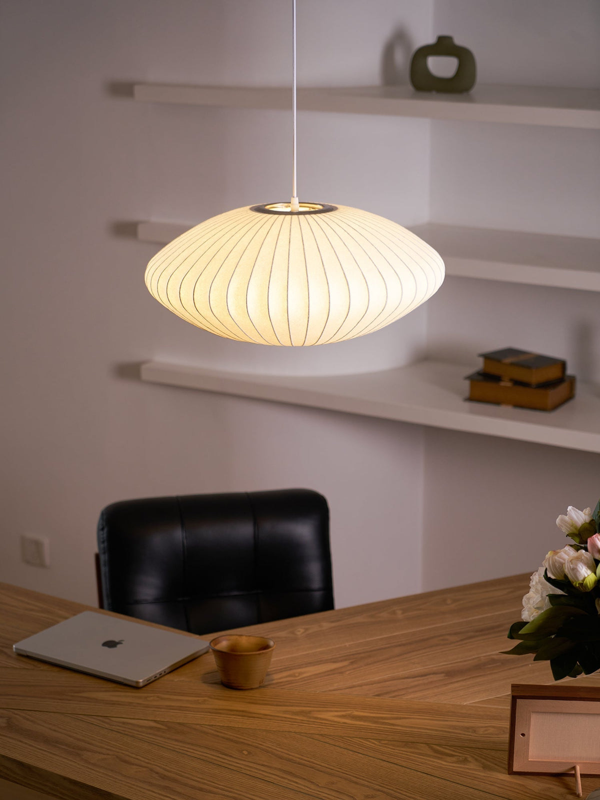 Cedrlyn Faux Silk Pendant Light-Moonnatur