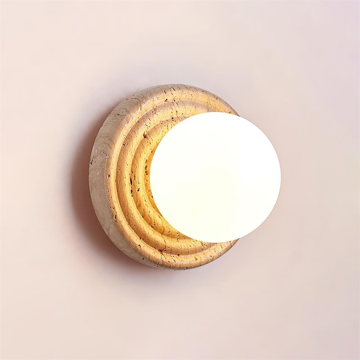 Ashenrose Travertine Wall Light-Moonnatur