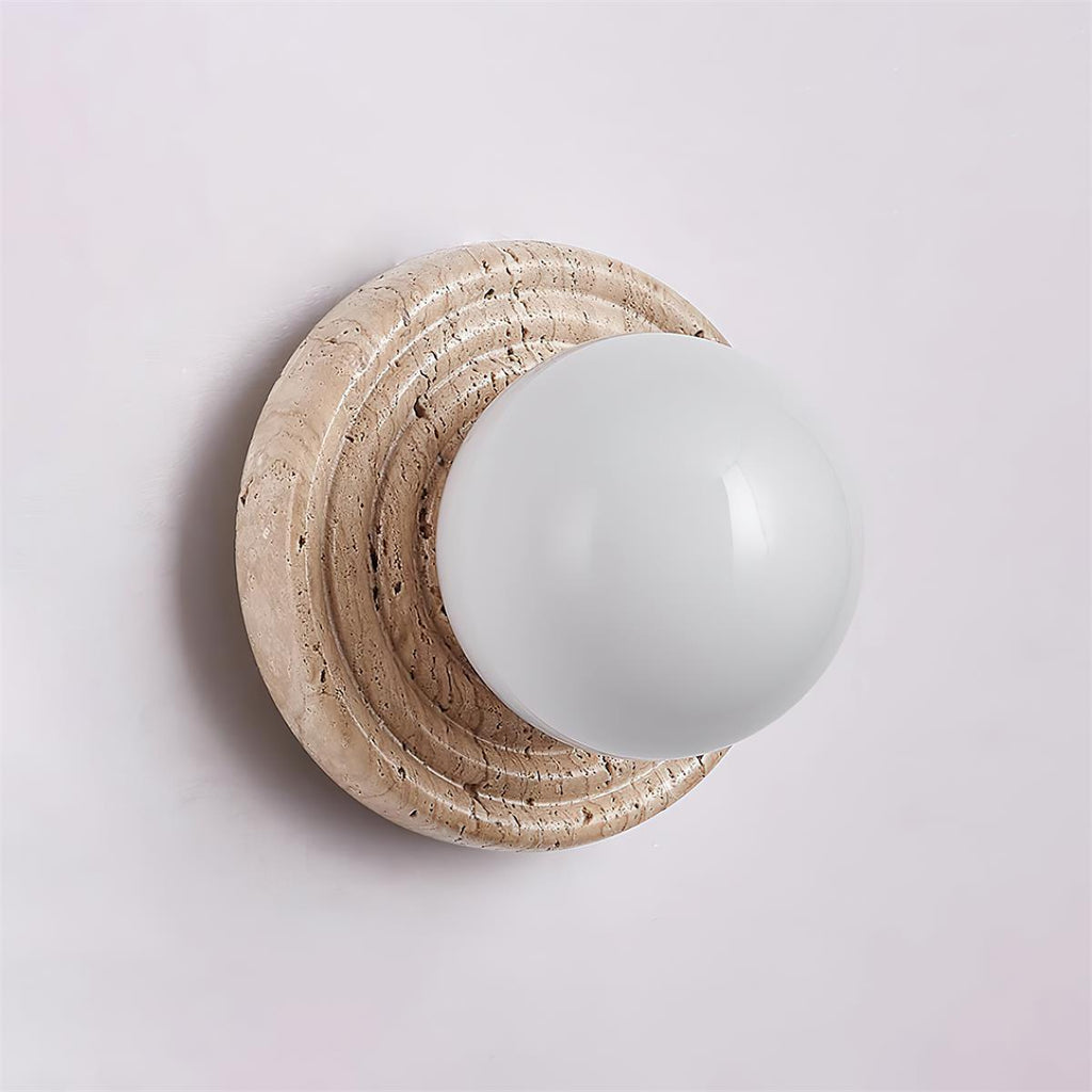 Ashenrose Travertine Wall Light-Moonnatur