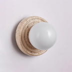 Ashenrose Travertine Wall Light-Moonnatur