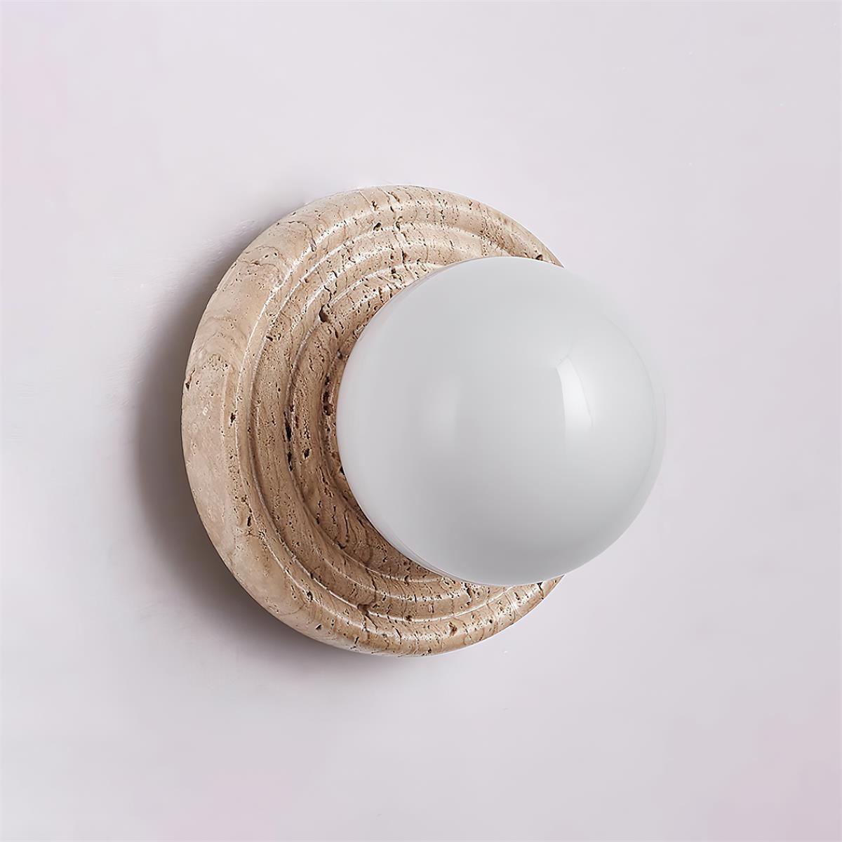 Ashenrose Travertine Wall Light-Moonnatur