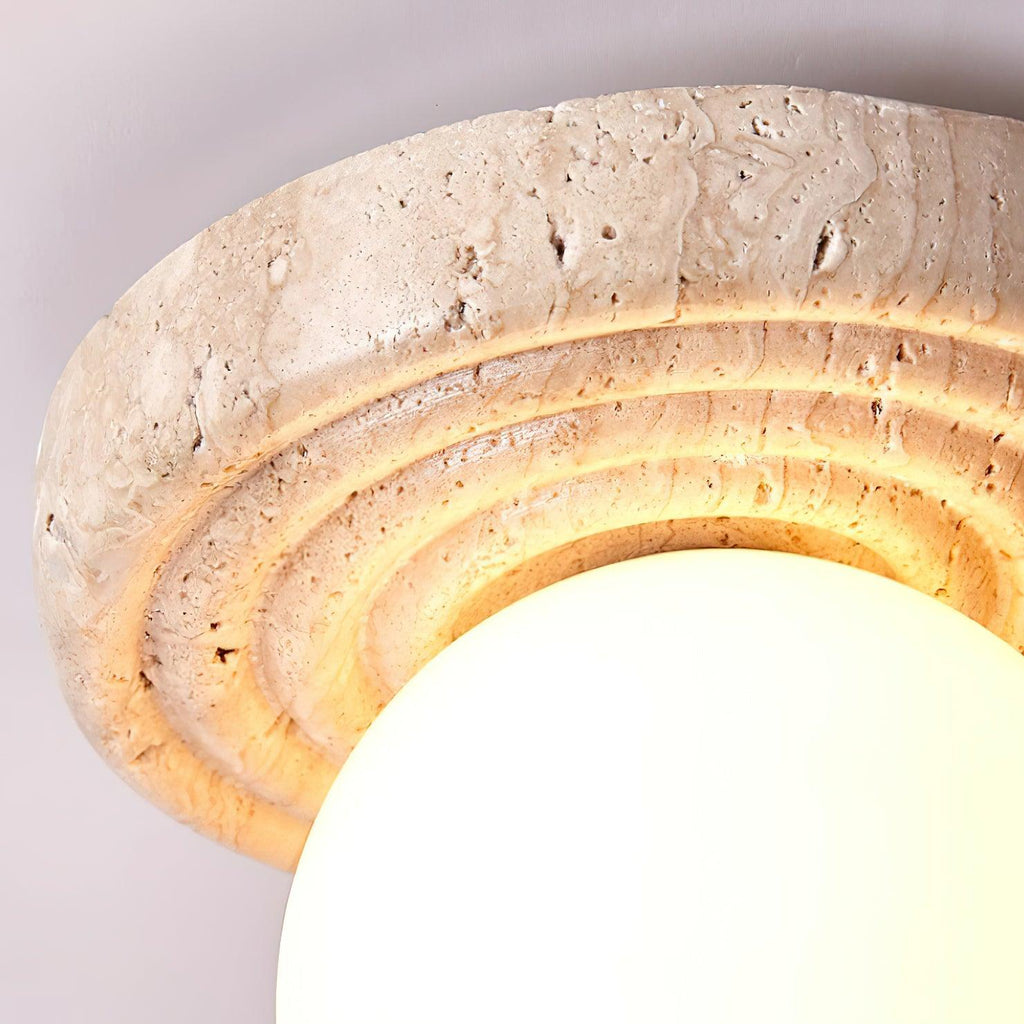 Ashenrose Travertine Wall Light-Moonnatur