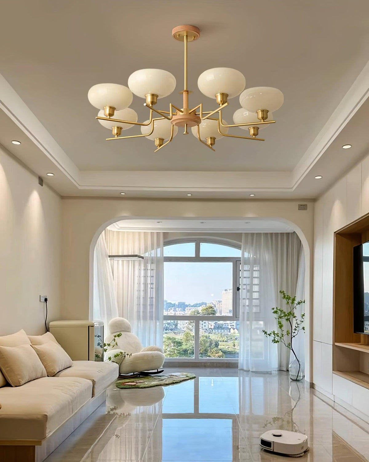 Lovenaria Glass Chandelier-Moonnatur