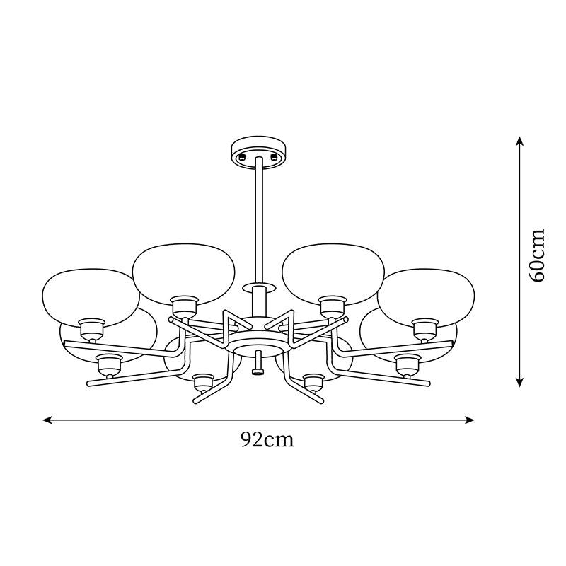 Lovenaria Glass Chandelier-Moonnatur
