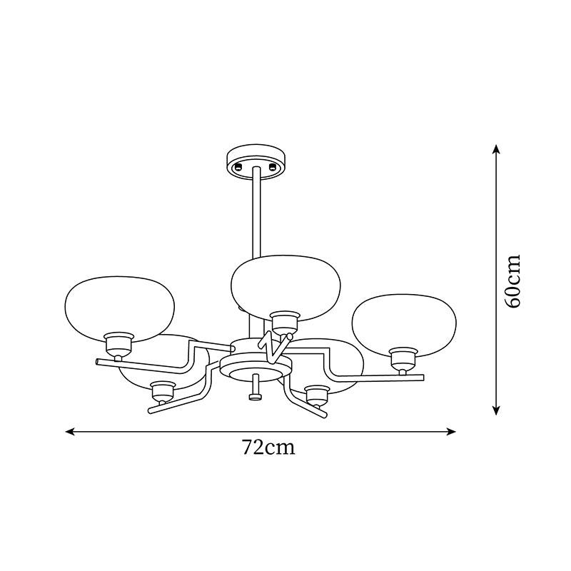 Lovenaria Glass Chandelier-Moonnatur