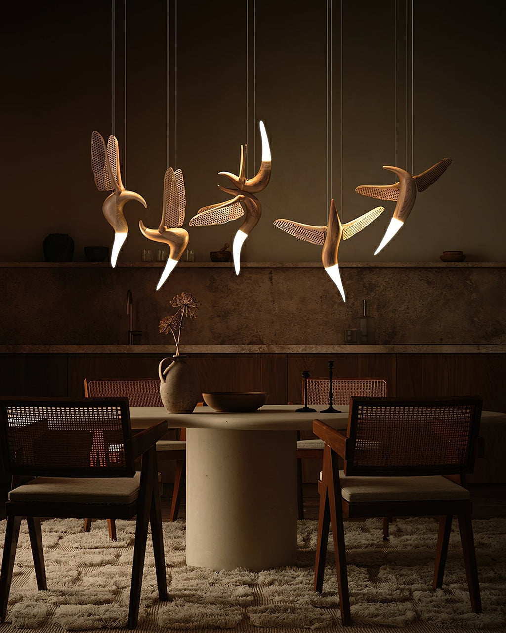 Lavenaria Wood Pendant Light-Moonnatur
