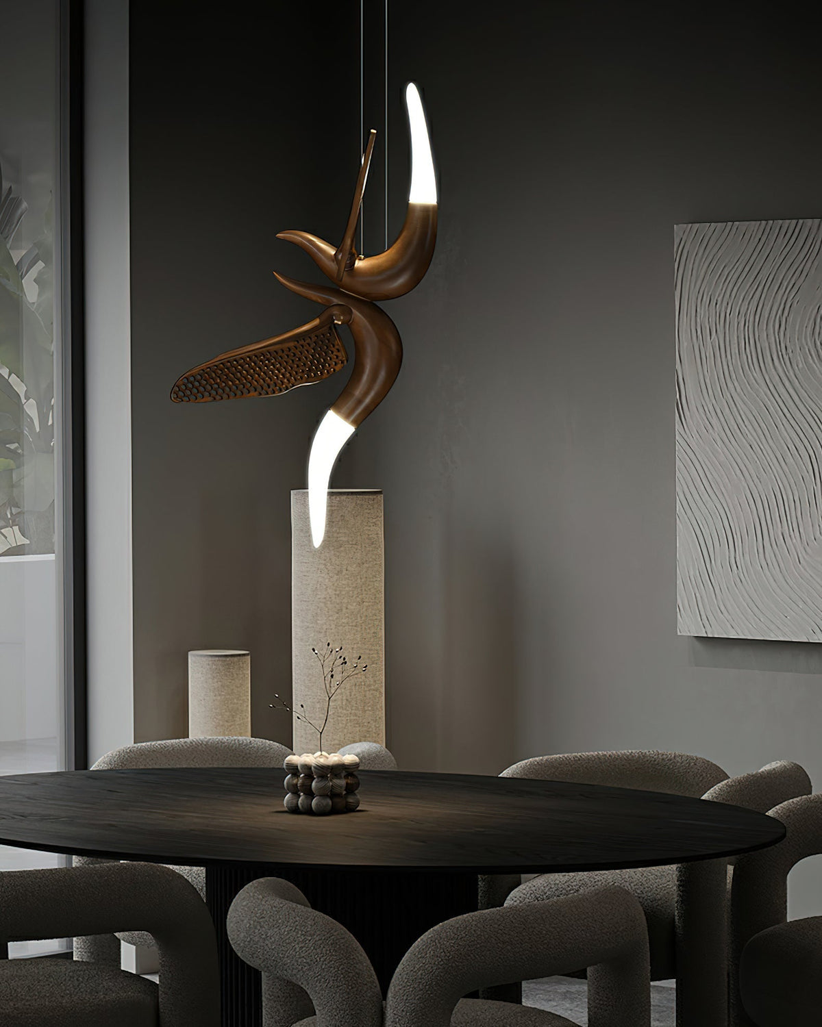 Lavenaria Wood Pendant Light-Moonnatur