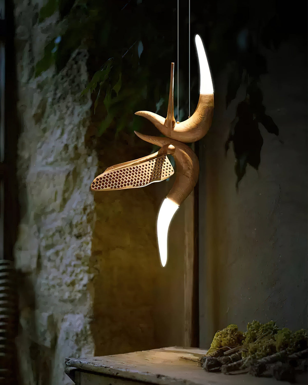 Lavenaria Wood Pendant Light-Moonnatur