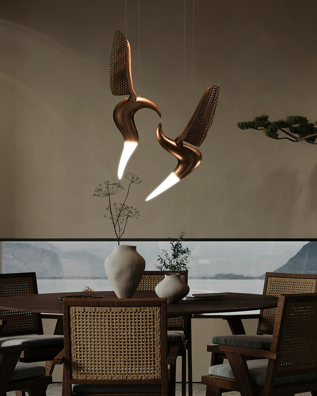 Lavenaria Wood Pendant Light-Moonnatur