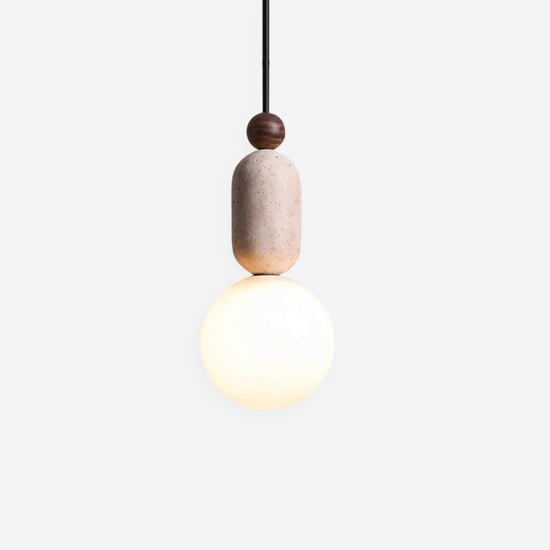 Quenelara Travertine Pendant Light-Moonnatur