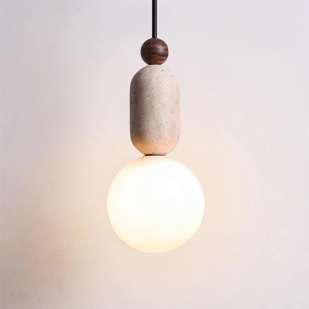 Quenelara Travertine Pendant Light-Moonnatur