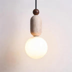 Quenelara Travertine Pendant Light-Moonnatur