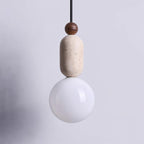 Quenelara Travertine Pendant Light-Moonnatur