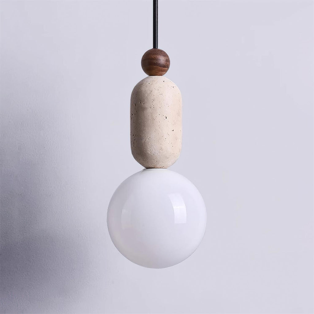 Quenelara Travertine Pendant Light-Moonnatur