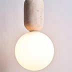 Quenelara Travertine Pendant Light-Moonnatur