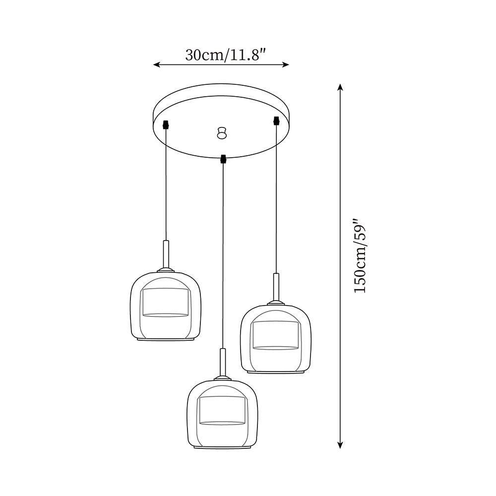 Dunselfield Glass Pendant Light-Moonnatur