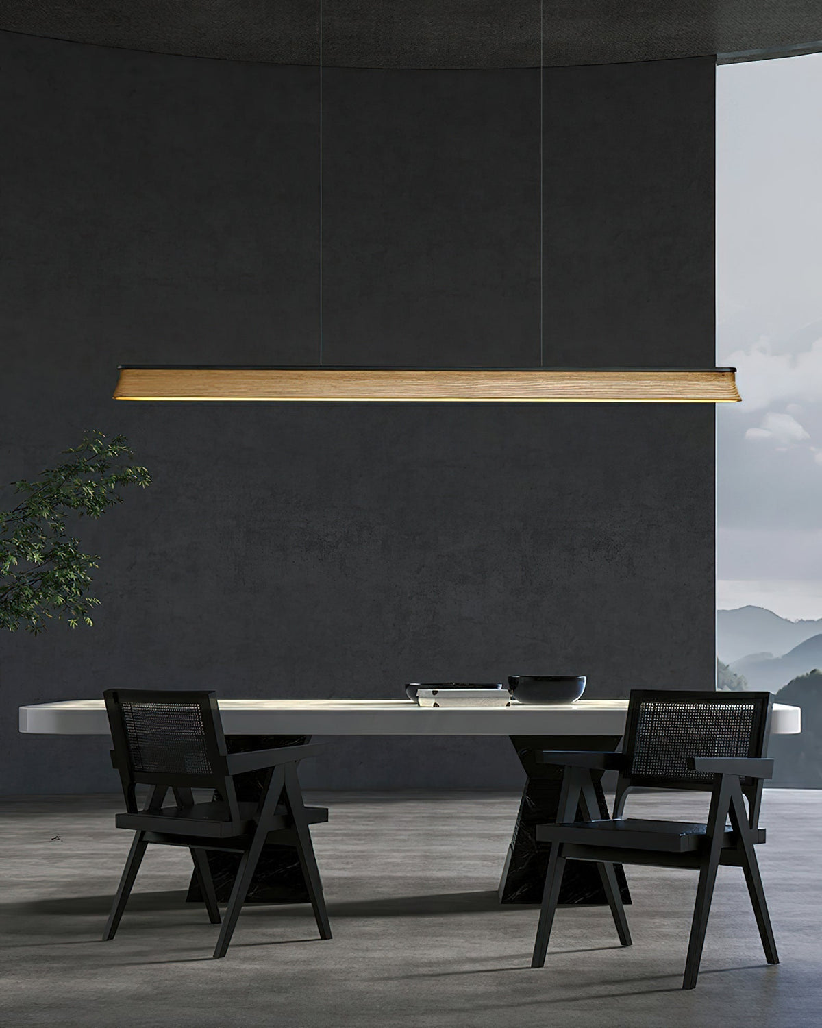 Jolenne Wood Pendant Light-Moonnatur
