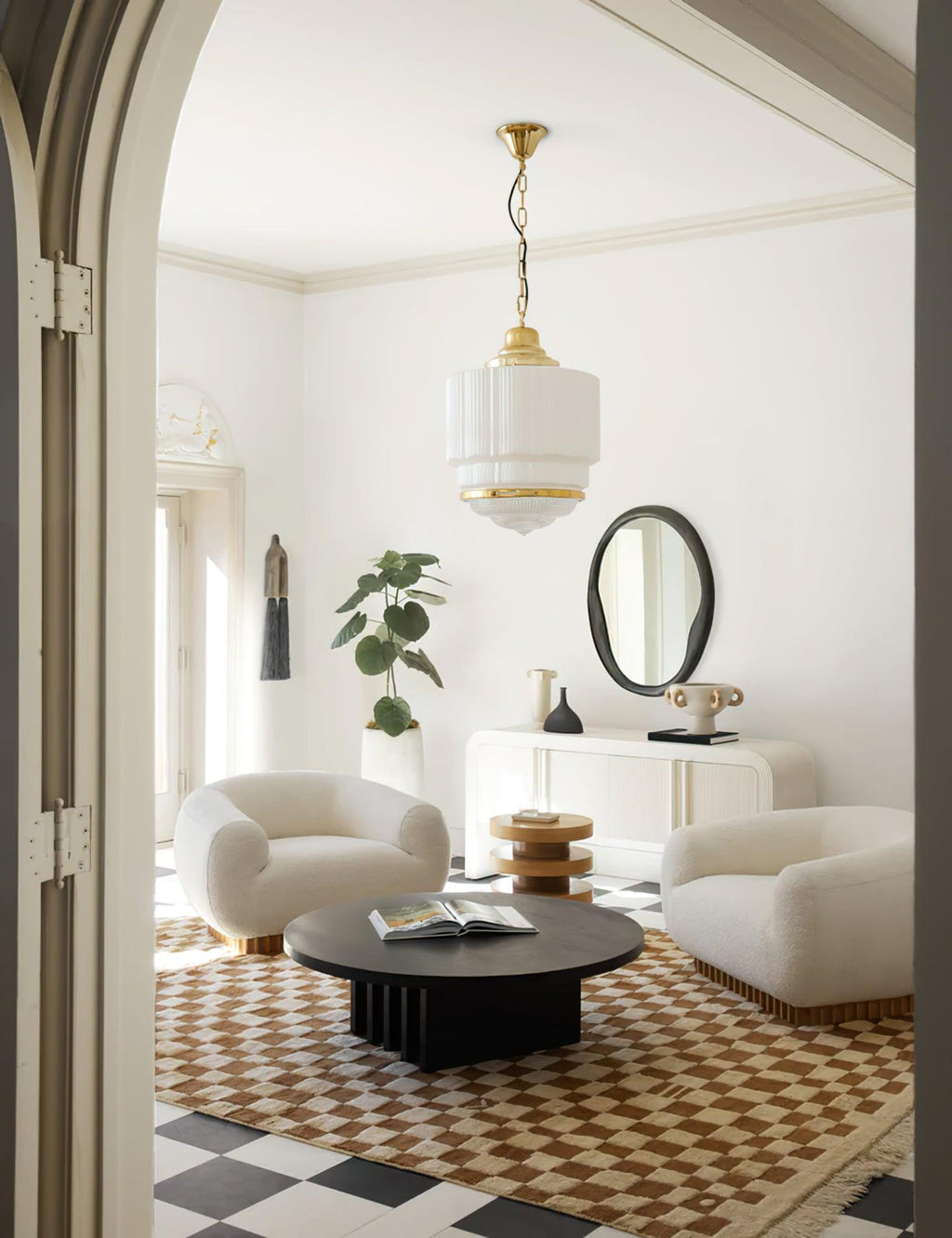 Hatherelyn Glass Pendant Light-Moonnatur