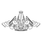 Naverora Metal Chandelier-Moonnatur