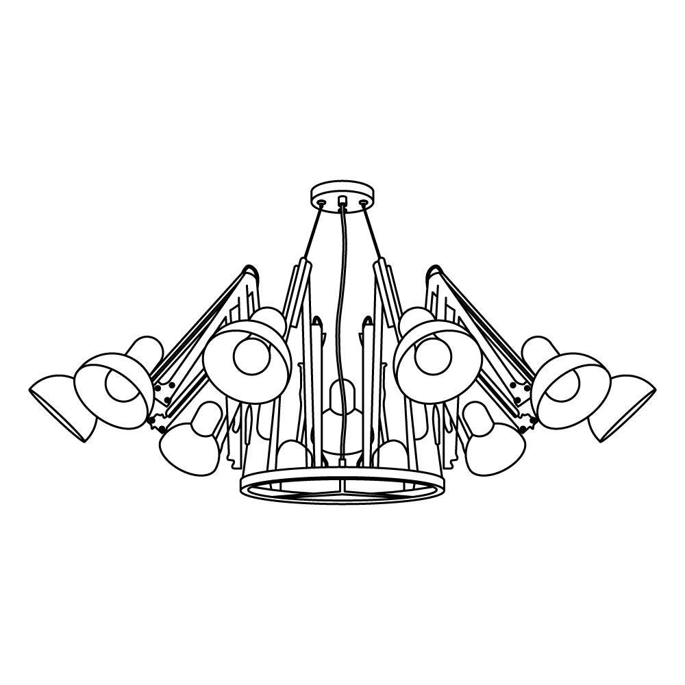 Naverora Metal Chandelier-Moonnatur