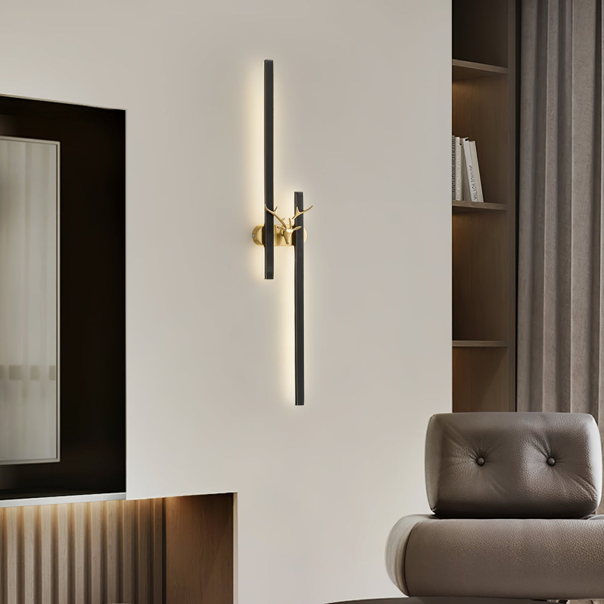 Fernaria Brass Wall Light-Moonnatur
