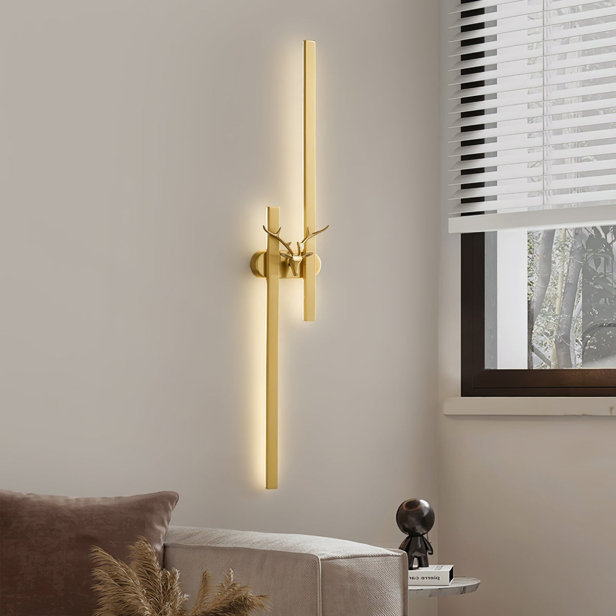 Fernaria Brass Wall Light-Moonnatur
