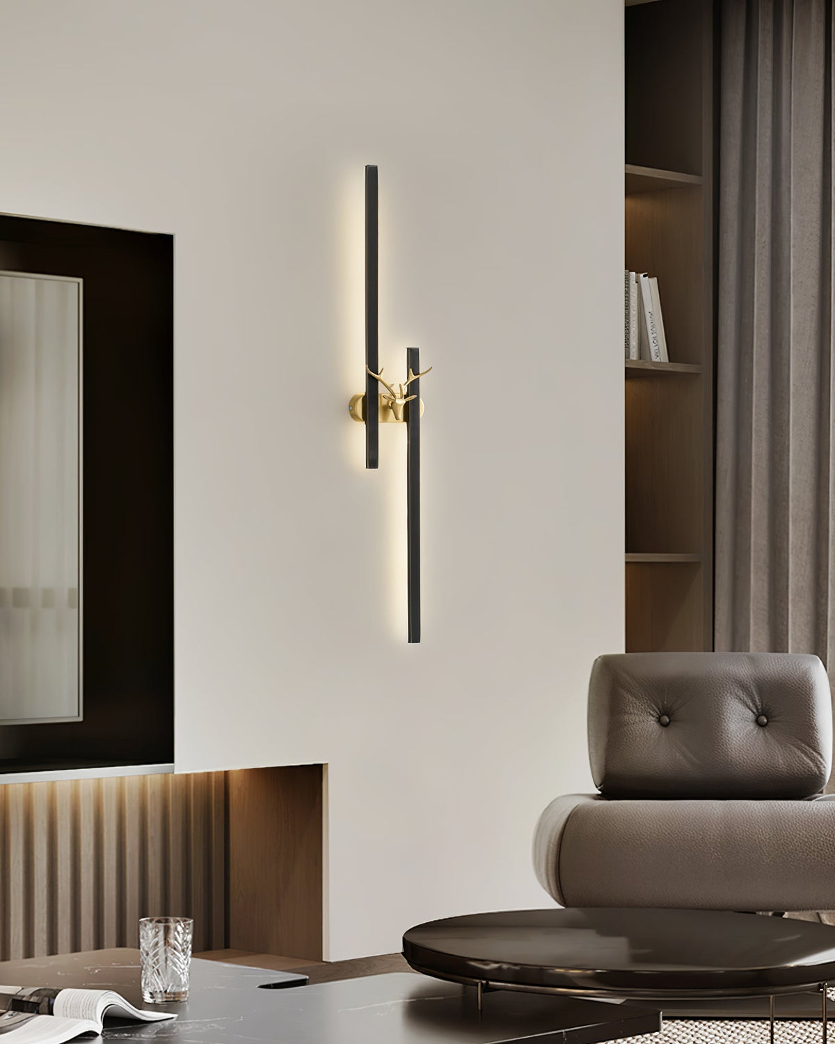 Fernaria Brass Wall Light-Moonnatur