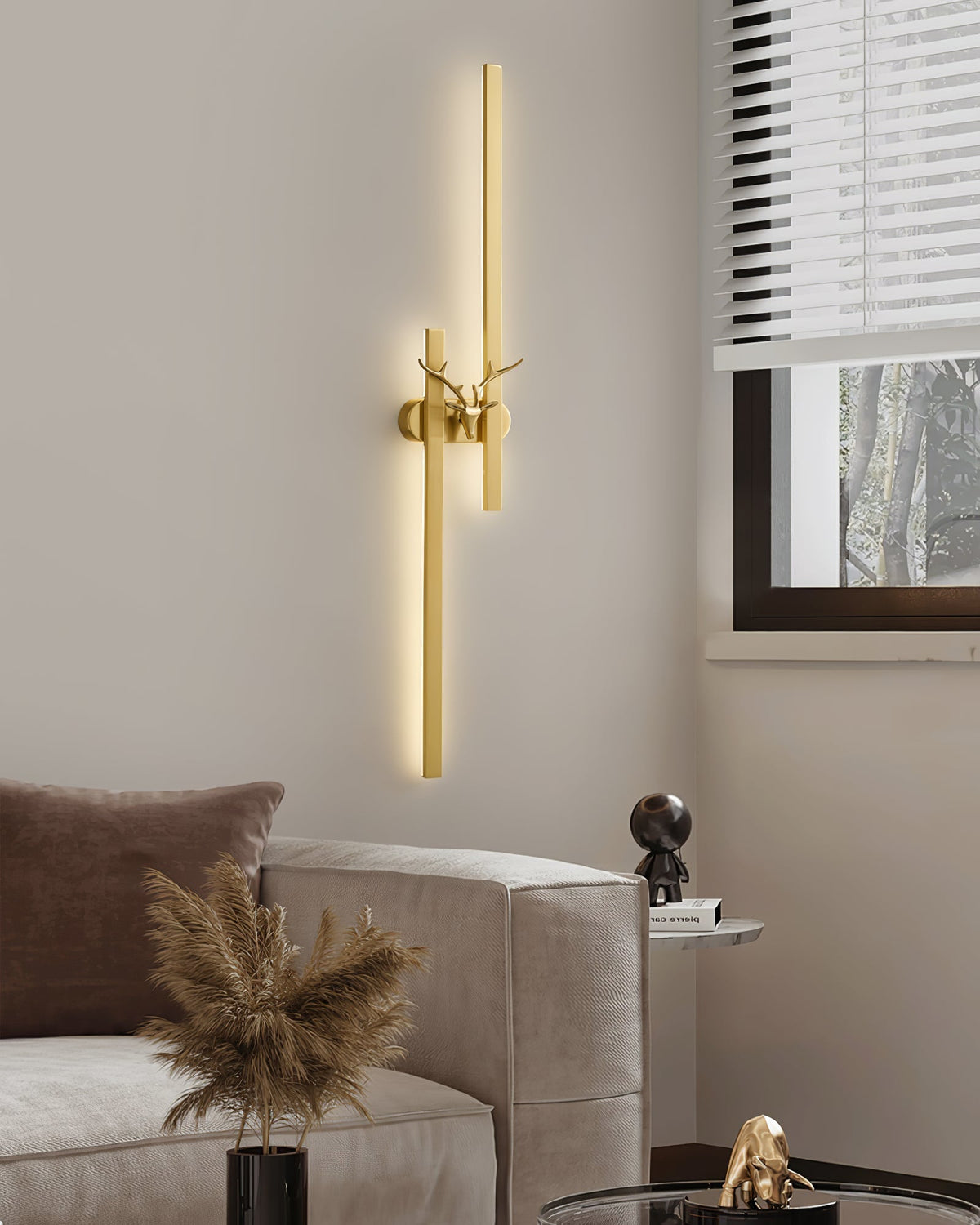 Fernaria Brass Wall Light-Moonnatur
