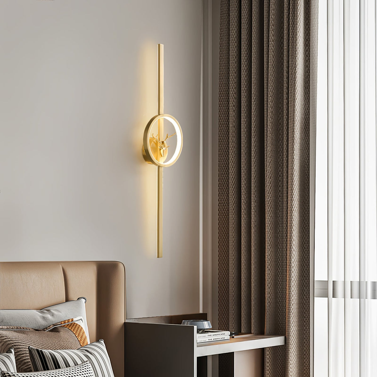 Fernaria Brass Wall Light-Moonnatur