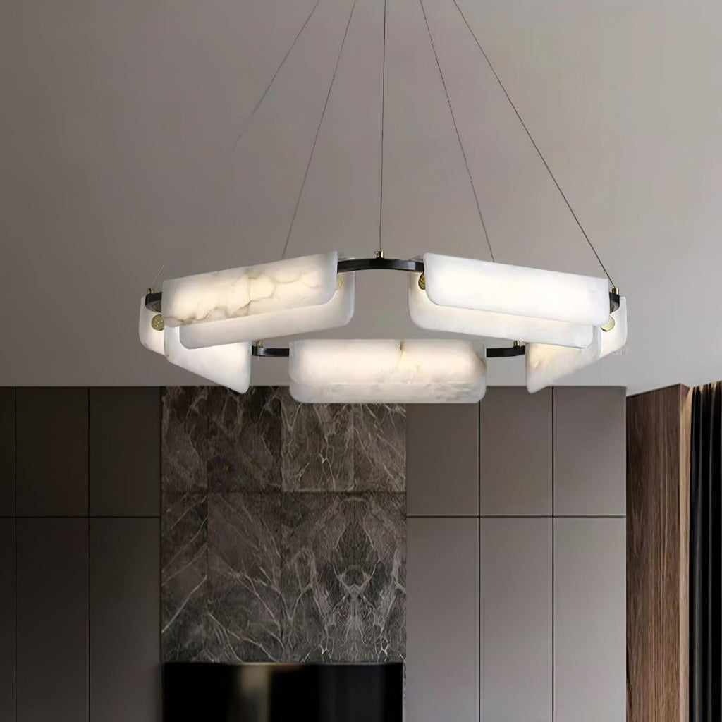 Gildenara Alabaster Chandelier-Moonnatur