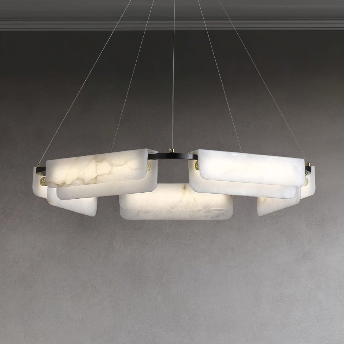 Gildenara Alabaster Chandelier-Moonnatur
