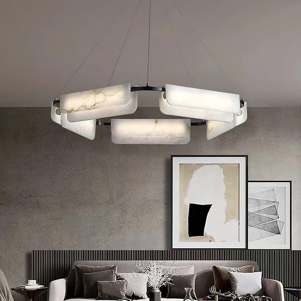 Gildenara Alabaster Chandelier-Moonnatur