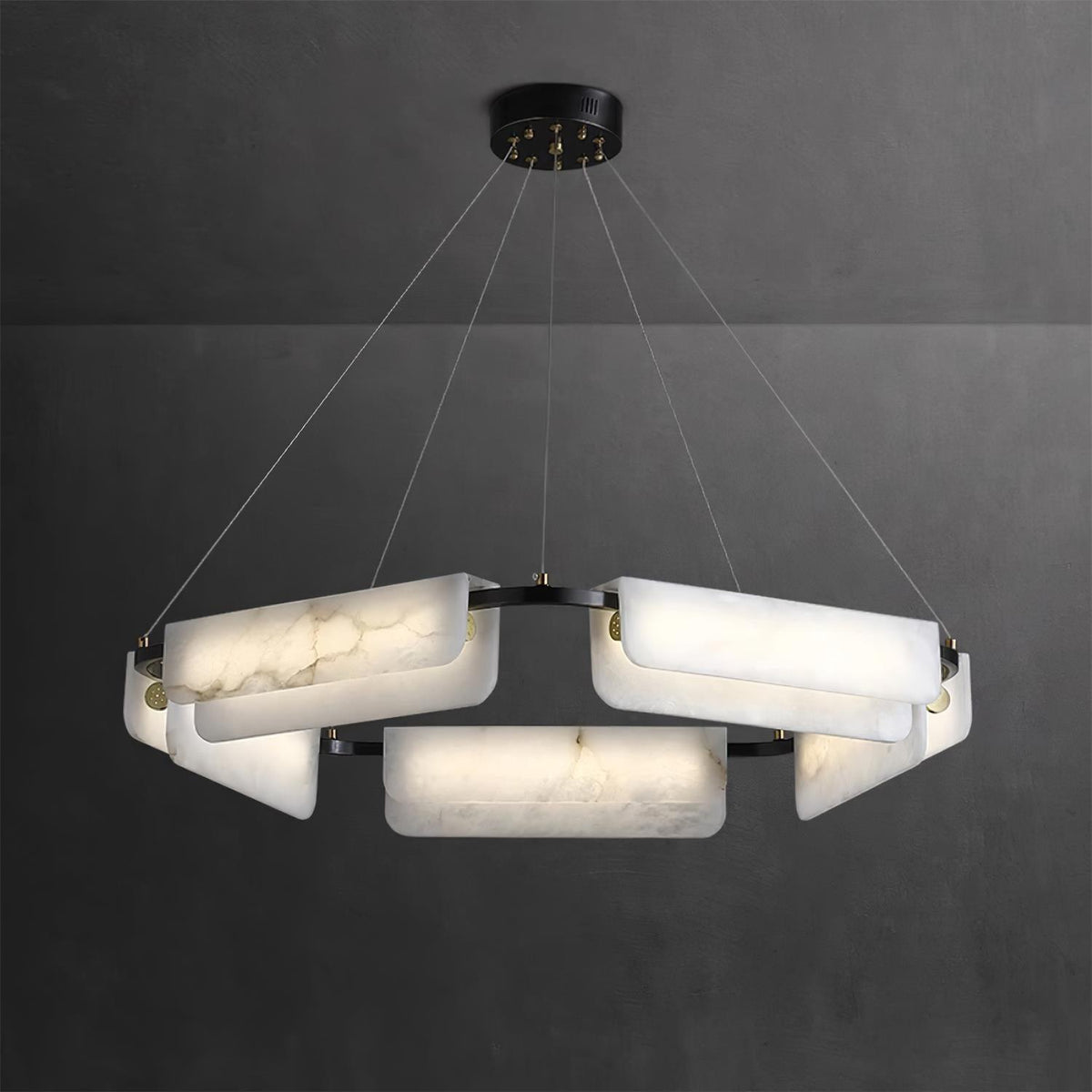 Gildenara Alabaster Chandelier-Moonnatur