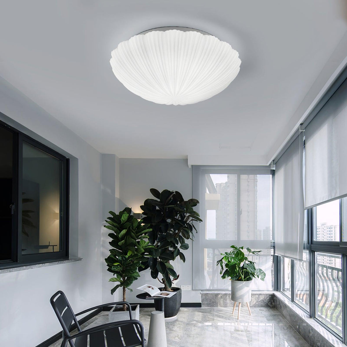 Ivelisse Glass Ceiling Light-Moonnatur