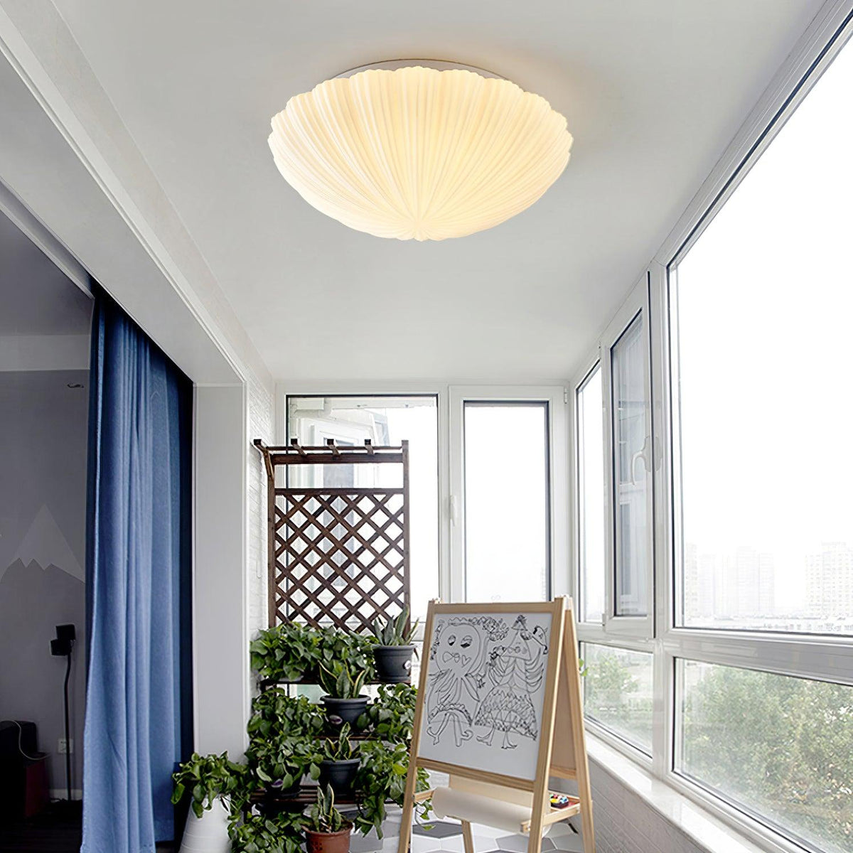 Ivelisse Glass Ceiling Light-Moonnatur