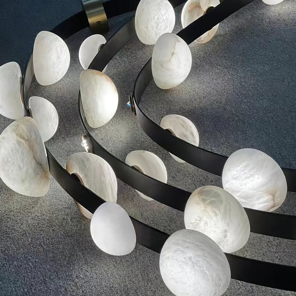 Renverlyn Alabaster Chandelier-Moonnatur