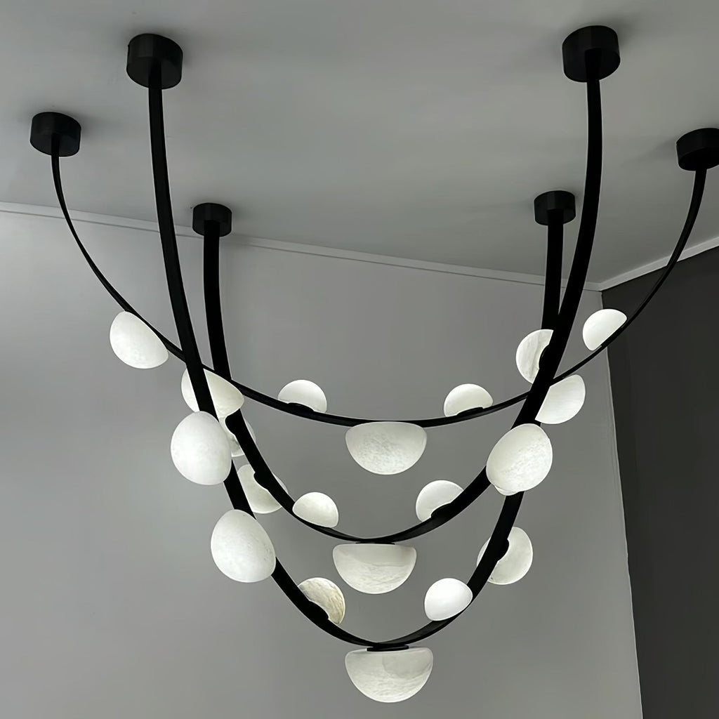 Renverlyn Alabaster Chandelier-Moonnatur