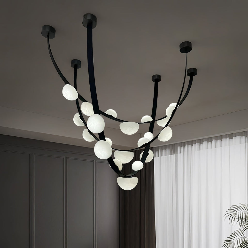 Renverlyn Alabaster Chandelier-Moonnatur